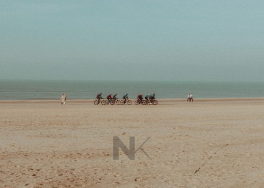 Radrennen am Strand Egmond aan Zee